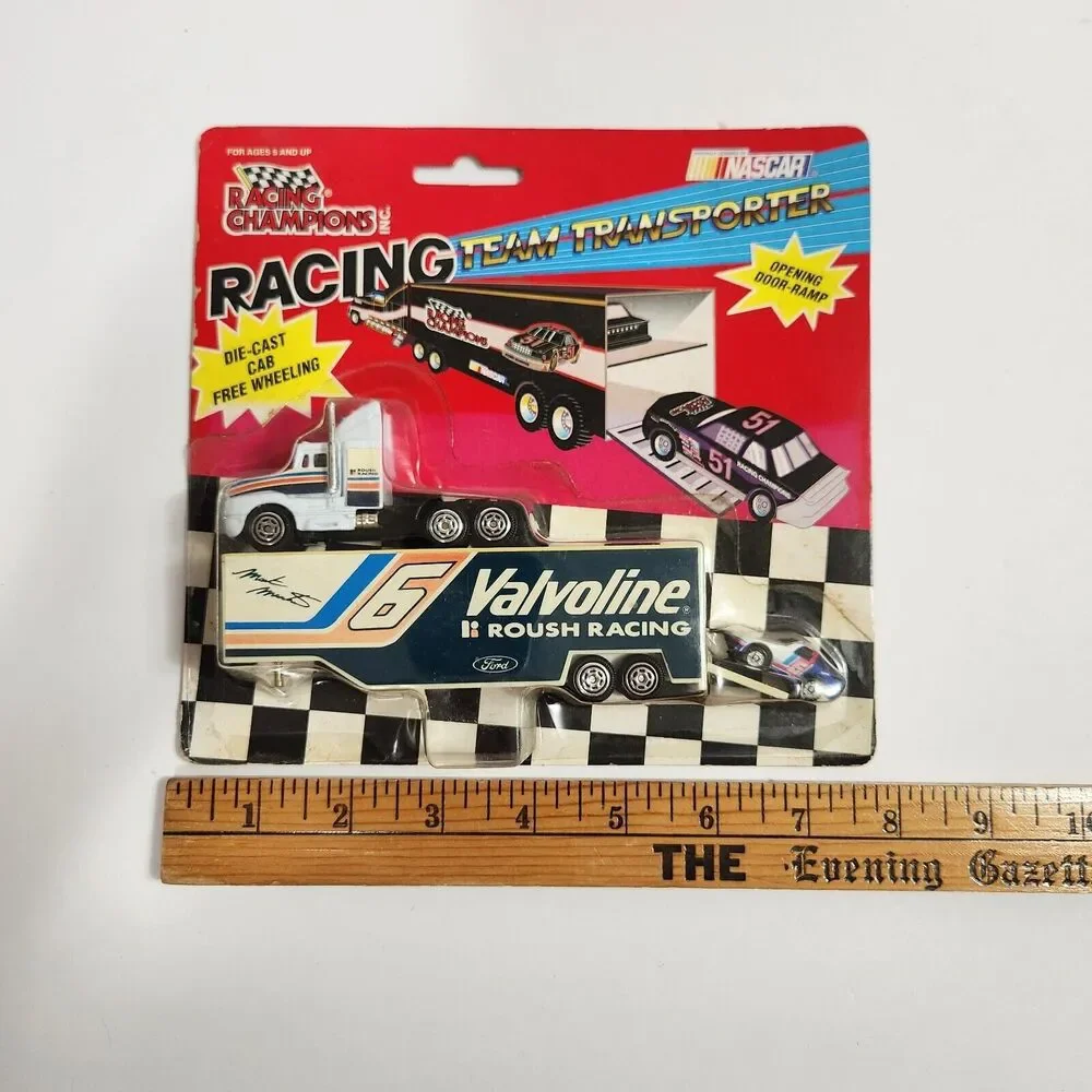 Vtg 1994 Racing Team Transporter #6 Mark Martin With Mini Stock Car #6